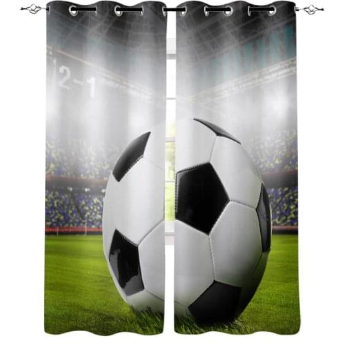 Football Field Grass Sport Soccer Kids Blackout Curtains For Baby Girls Bedroom Children Curtains For Living Room Decoration