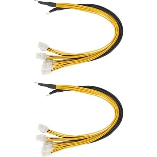 NEW-6Pin Connector Server Power Supply Cable PCIe Express for Antminer S9 S9I Z9 for P3 P5 Support Miner PSU Cable
