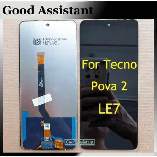 High Quality Black 6.9 inch Full LCD Display Touch Screen Digitizer Panel Assembly Replacement For TECNO Pova 2 LE7