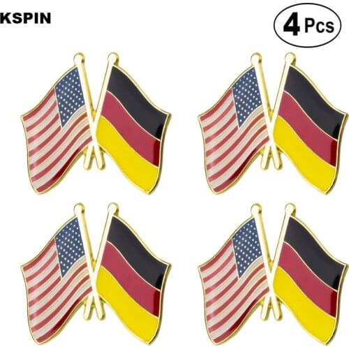 U.S.A Germany Friendship Flag Pin Lapel Pin Badge Brooch Icons 4pcs