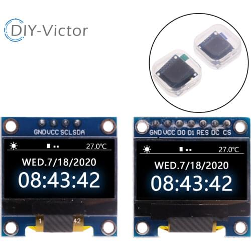 4pin White Yellow Blue color 0.91" 128X32 OLED Display Module 0.96 / 1.3 inch 128X64 For Arduino 0.96" IIC I2C SPI Communicate