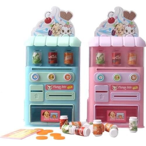 1 Set 2 Style Childrens Simulation Vending Machine Beverage Machine Candy Machine Can Talking Play House Toy Sets For Kids Gift