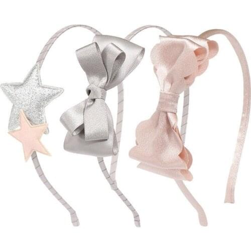 1 PC Silk Bowknot Kids Hair Hoop Boutique Baby Hairbands Princess Headwear Girls Hair Accessories Children Hair Clasp Headbands