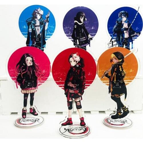 Demon Slayer Kimetsu no Yaiba Keychain Japan Anime Acrylic Ornaments Kamado Tanjirou Blade of Ghost Kamado Props Ornaments Gifts