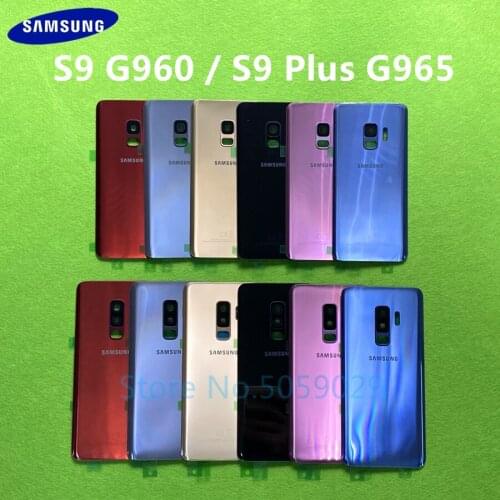 SAMSUNG Back Battery Cover For Samsung Galaxy S9 Plus s9+ G965 SM-G965F G965FD S9 G960 SM-G960F G960FD Back Rear Glass Case