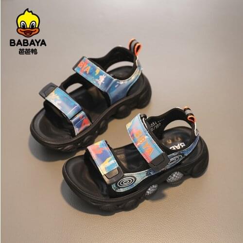 Babaya Childrens Sandals Boys Fashion Open-toed Sandals Casual Shoes 2021 Summer New Kids Beach Shoes