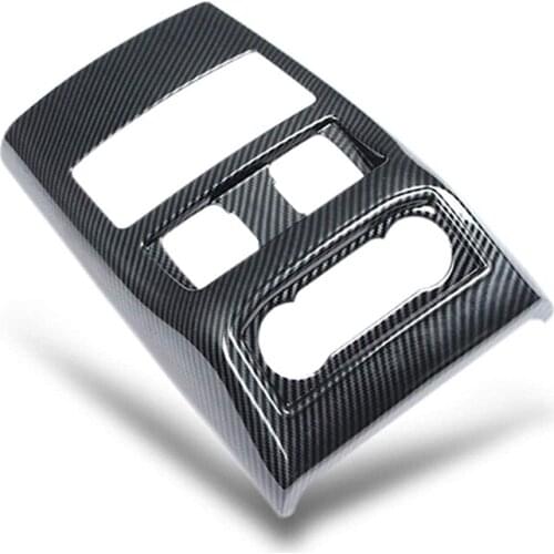 For Ford Explorer 2020 Rear Air Condition Outlet Vent Knob USB Panel Frame Cover Trim Carbon Fiber Car Accessories