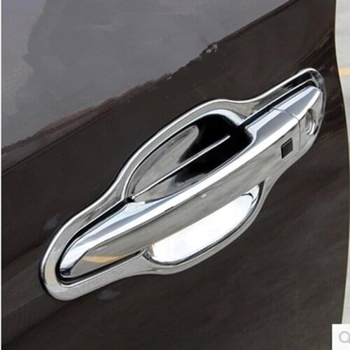 For Touran 2016 2017 2018 2019 car Accessories ABS Matte Chrome Car door protector Handle Decoration Cover Trim