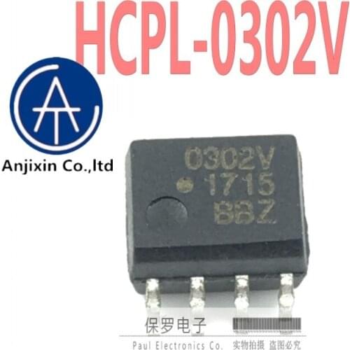 10pcs 100% orginal new real stock Photocoupler HCPL-0302V 0302V 302V SOP-8