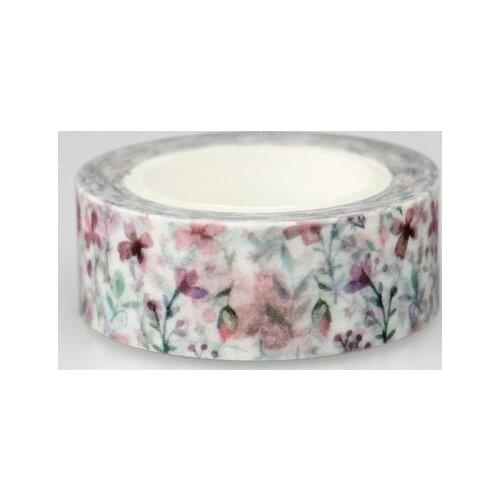 1.5cm Cute carnation flower Adhesive Tape for Scrapbooking DIY Craft Sticky Deco Masking Japanese Paper Washi Tape