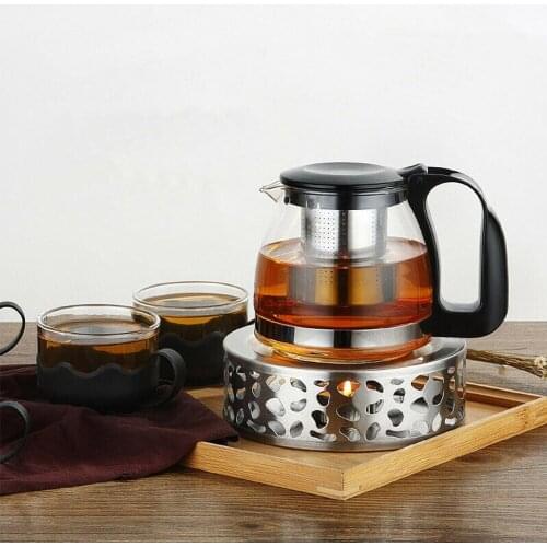 Stainless Steel Candle Warmer Portable Warmer Tea Holder Tea Light Holder Trivets Coffee Warmer Heating Base Teapot Holder