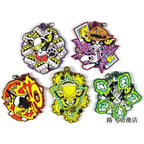 JOJOS BIZARRE ADVENTURE Original Japanese anime figure rubber mobile phone charms keychain strap D213