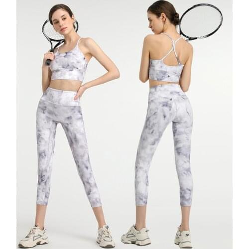 Print Professional Yoga Sets Fitness Clothing Sports Bra Set Woman Sportswear Outdoor Workout Suit Yoga Outfit For Women