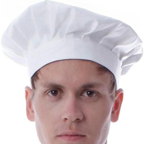 Adjustable Stretch Professional Chef Cap Kitchen Cook Catering Baker Mushroom Hat