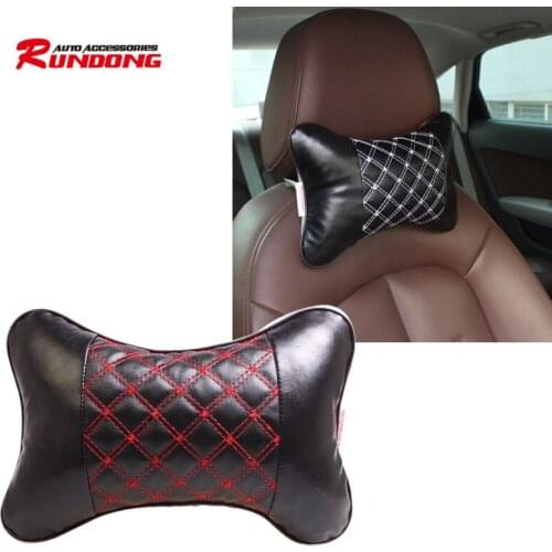 Rundong red wine bone pillow car neck pillow car interior white line red line single price