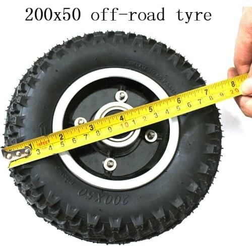 Good quality off road tires 8 inch 200X50 rubber tire with hub MINI SKATEBOARD off-road electric vehicle tire