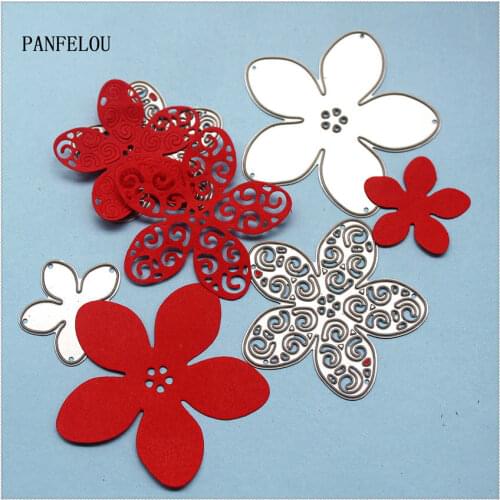 PANFELOU Metal craft Combination of flowers paper die cutting dies for Scrapbooking/DIY Easter wedding cards