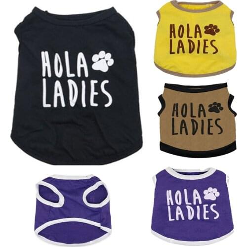 Cool Small and Medium-sized Dog Pet Dog Cothes Spring Summer Dog Vest Coat T-shirt Soft Dog Shirt Yorkie Puppy Cat Clothes