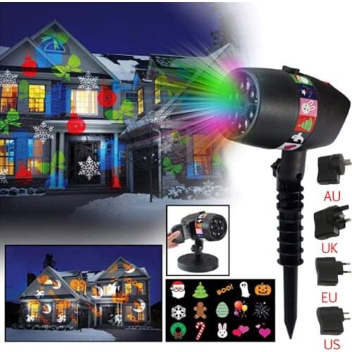 Outdoor Laser Projector Sky Star Spotlight Showers Landscape DJ Disco Lights R&G Garden Lawn Christmas Party Rasen Decor Laser