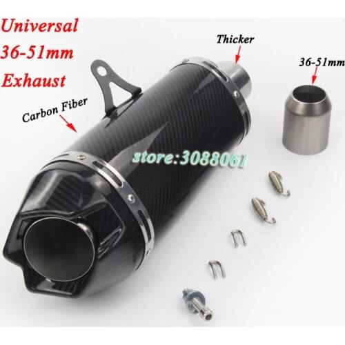Universal 36-51mm exhaust motorcycle Carbon Fiber Scooter escape Modified Muffler for Z750 R6 GSXR600 Ninja300 S1000R ZX-6R CBR