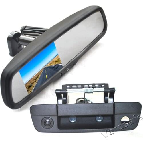 Vardsafe VS452R | Tailgate Reverse Backup Camera + Replacement Rear View Mirror Monitor for Dodge Ram 1500 2500 3500 (2009-2018)