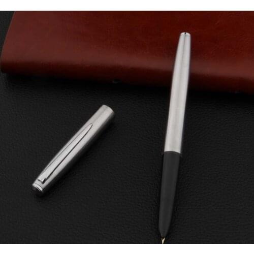 High Quality Brand Hero 388 Fountain Pen Classical Design Stainless Steel 0.38MM Fude Bending F Nib Student Stationery Office