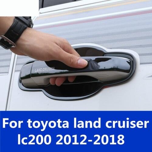 Door handle protection cover special outer door bowl handle door wrist sequin frame For toyota land cruiser lc200 2012-2018