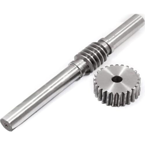 1Kit 1/1.5/2 Modulus Worm Reduction Gear Set:15/20/25/30/35/40/45/50/55T Metal Wheel Speed Reducer Worm Gear for Diy Accessory