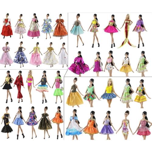 Lot 10 Sets Doll Clothes Many for Choice 1:6 Scale Dress Outfit for 11.5 inch 30cm Doll Clothes Gifts for girls doll accessories