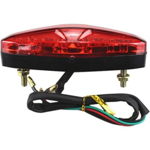 12V LED Red Motorcycle Brake Stop Running Tail Light Rear Light For Dual Sport ATV Dirt Bike Quads Bike Chopper Custom Bobber