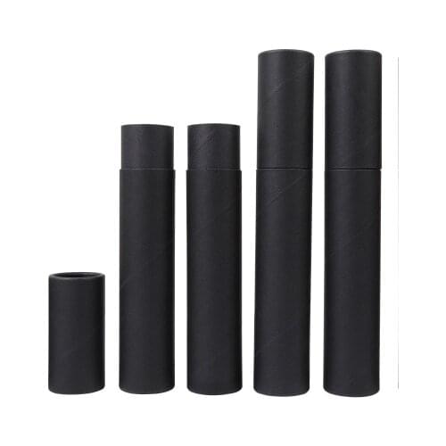 20pcs Black Kraft paper cardboard canister cylinder round jar bottle packaging gift box paperboard tube