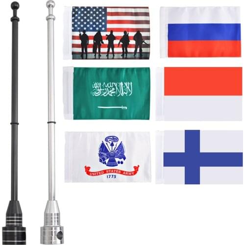 Motorcycle Side Mount Luggage Rack Vertical Multiple Styles Premium Flag For Harley Sportster XL 883 1200 48 Touring FLHT