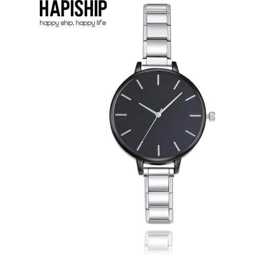 Hapiship 2021 Fashion Men Womens Stainless Steel Simple Watch Bracelet Bangle For Party Friend Wife Birthday Jewelry Gift G138