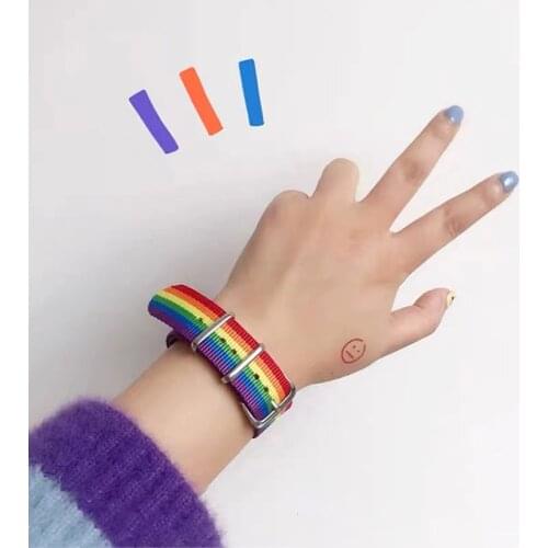 New Nepal Rainbow Lesbians Gays Bisexuals Transgender Bracelets For Women Girl Pride Woven Braided Men Couple Friendship Jewelry