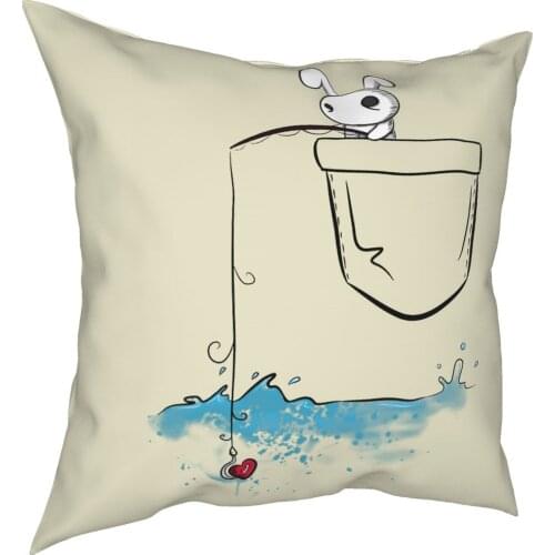 Fishing Love Pillowcase Printing Polyester Cushion Cover Decoration Cute Bunny Pillow Case Cover Home Dropshipping 18