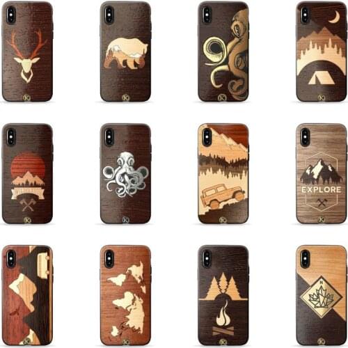 Keyway Canada Unique Wood Grain Phone Case for iPhone 7 8 11 12 Pro X XS Max XR Samsung A S 10 20 30 50 70 Plus pro mobile bags
