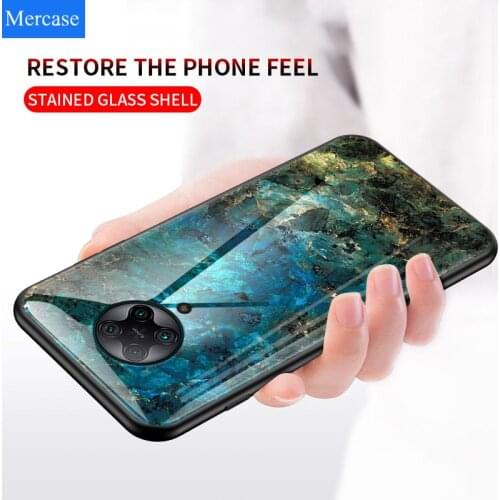 Mercase Marble Glass Phone Case for Xiaomi 8 9 10 pro note 8 9 10 pro cc 9 pro Luxury Cell Phone Case for Redmi 8 9 10 6 7 A