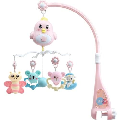 Infant Toy Baby Comfort Music Rotating Bed Bell 0-3-6 Silicone Pendant Projection Remote Control Bedside Bell Rattle