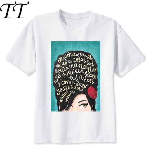 Amy winehouse T-Shirt men 2019 Summer fashion tshirt casual white print t shirt for male comfortable boy top tees M8005