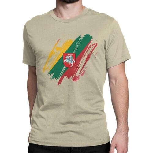 Lithuania Lietuvos Respublika Lithuanian T Shirts Mens Pure Cotton Novelty T-Shirt Round Neck Tee Shirt Short Sleeve Clothes