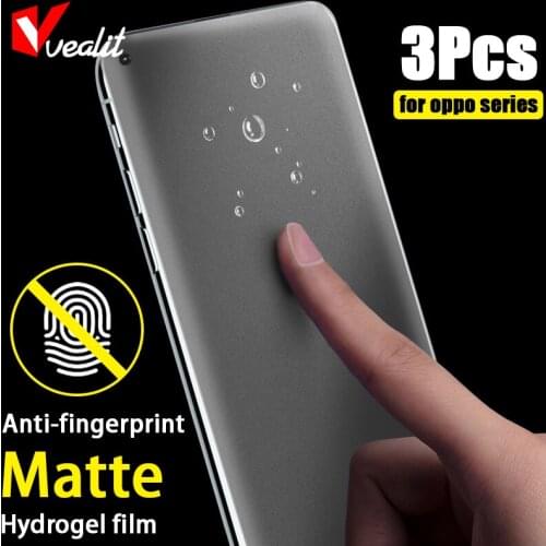 1-3pcs No fingerprint Matte Hydrogel film for OPPO Reno 3 Find X2 Neo A5 A9 A72 A52 Realme Q3 X2 X50 Pro XT GT Screen Protector
