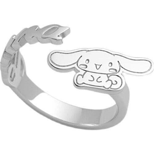 Kawaii Cinnamoroll Dog Sanrio Plush Cartoon Cinnamoroll Fashion Story Ring Cute Dolls Anime Plush Toys For Girls Limited Gift