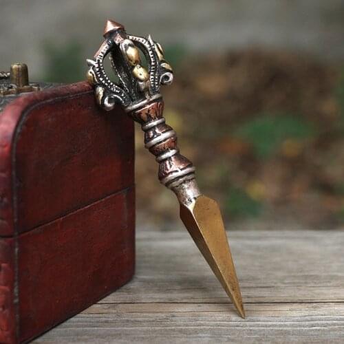 Chinese Buddhist Instrument Nepalese Handmade Buddha Three-color Copper Five-strand Brass Home Decoration Accessories