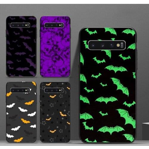 Bat Skeleton Halloween pattern horror Phone Case For Samsung A50 A51 A71 A20E A20S S10 S20 S21 S30 Plus ultra 5G M11 funda shell
