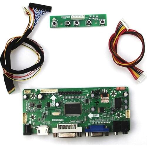 M.NT68676 LCD/LED Controller Driver Board For N121IB-L06 (HDMI+VGA+DVI+Audio) LVDS Monitor Reuse Laptop 1280*800