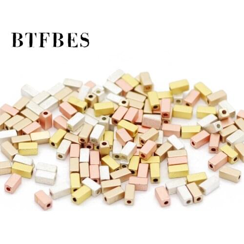 Natural Hematite Stone 4x2mm Matte Gold Silvers Rectangle Loose Spacers Beads For Jewelry Earrings Making Diy bracelets necklace