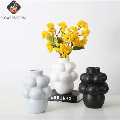 Simple Grape-Shaped Ceramic Vase Wedding Decoration Vase Garden Home Decoration Ceramic Crafts Desktop Decoration Accessories