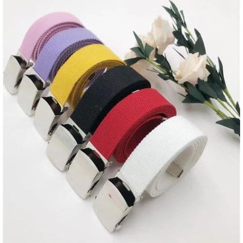 Fashion men/women canvas belts luxury design high quality Children Boys and girls Outdoor Training Jeans Belt Waistband 80-130cm