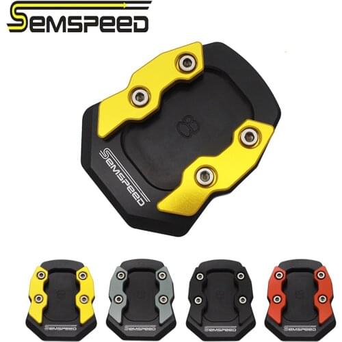 SEMSPEED New CNC Kickstand Side Stand Plate Pad Enlarge Extension Pads For Honda NC700S/X NC700D Integra CBR500R CB500F CB500F/X