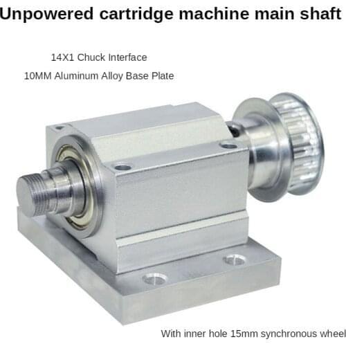 Lathe spindle, M14 * 1 unpowered chuck spindle, diy beads machine